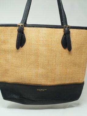 Isaac Mizrahi Black and Ratan Women's Tote